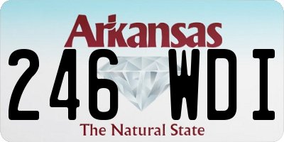 AR license plate 246WDI