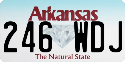AR license plate 246WDJ