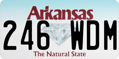 AR license plate 246WDM
