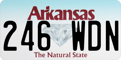 AR license plate 246WDN