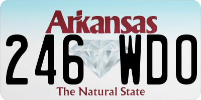 AR license plate 246WDO