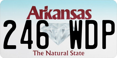 AR license plate 246WDP
