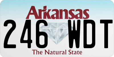AR license plate 246WDT