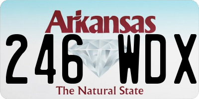 AR license plate 246WDX