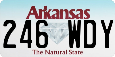 AR license plate 246WDY