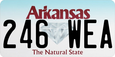 AR license plate 246WEA