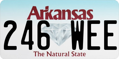 AR license plate 246WEE