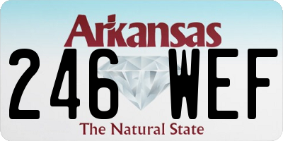 AR license plate 246WEF