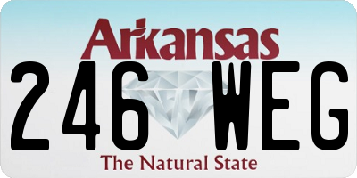 AR license plate 246WEG