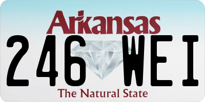 AR license plate 246WEI