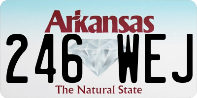 AR license plate 246WEJ