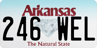 AR license plate 246WEL
