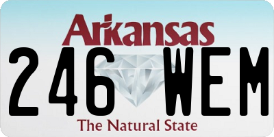 AR license plate 246WEM