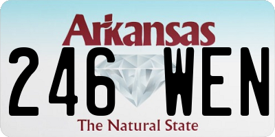 AR license plate 246WEN