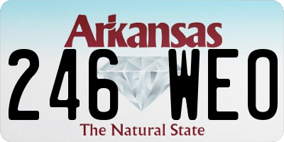 AR license plate 246WEO