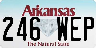AR license plate 246WEP