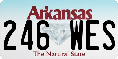 AR license plate 246WES
