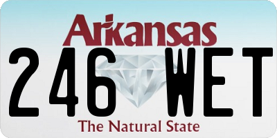 AR license plate 246WET