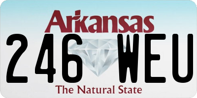 AR license plate 246WEU