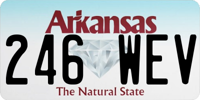 AR license plate 246WEV