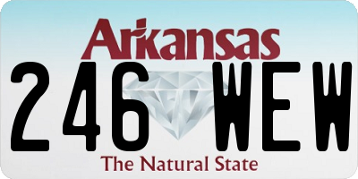 AR license plate 246WEW