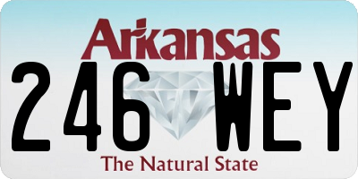 AR license plate 246WEY