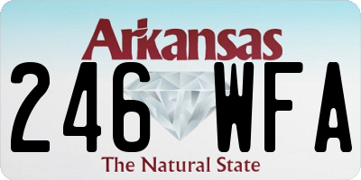 AR license plate 246WFA