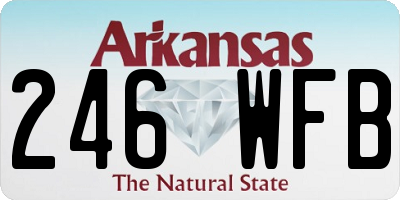 AR license plate 246WFB