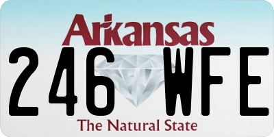 AR license plate 246WFE
