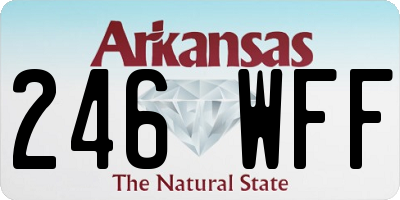 AR license plate 246WFF