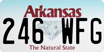 AR license plate 246WFG