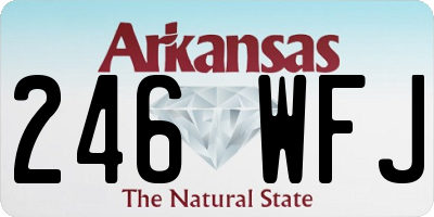 AR license plate 246WFJ