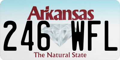 AR license plate 246WFL