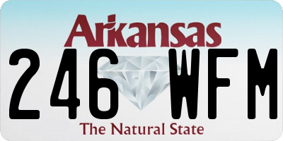 AR license plate 246WFM