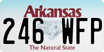 AR license plate 246WFP