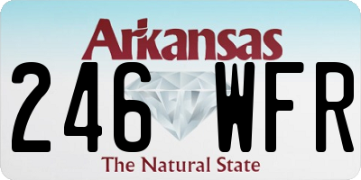 AR license plate 246WFR