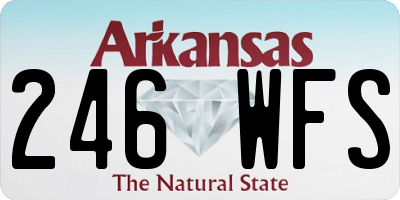 AR license plate 246WFS