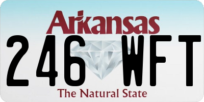 AR license plate 246WFT