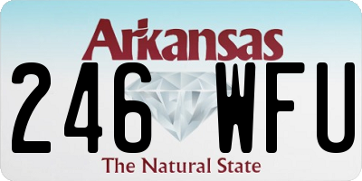 AR license plate 246WFU