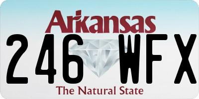 AR license plate 246WFX