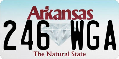 AR license plate 246WGA