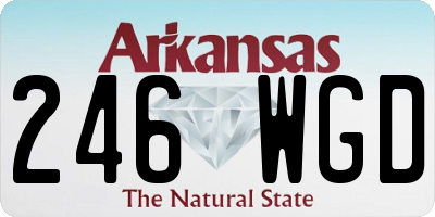 AR license plate 246WGD