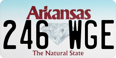 AR license plate 246WGE