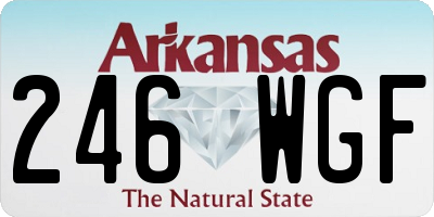 AR license plate 246WGF