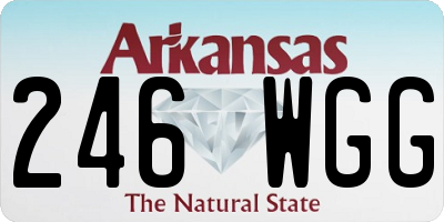 AR license plate 246WGG