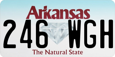 AR license plate 246WGH
