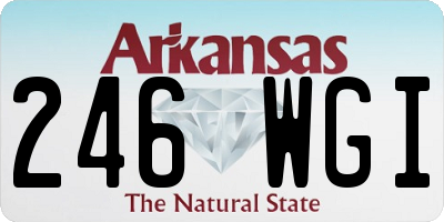 AR license plate 246WGI