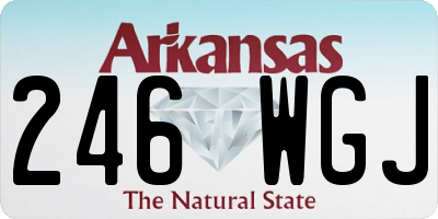 AR license plate 246WGJ