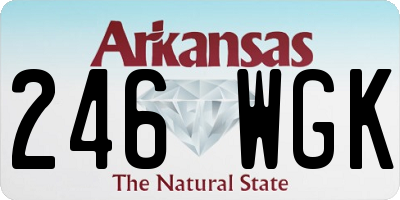 AR license plate 246WGK