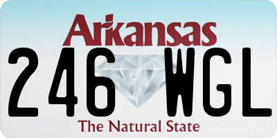 AR license plate 246WGL